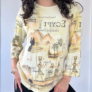 Egypt mid sleeve yellow top